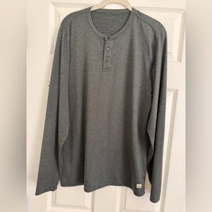 Men's Vuori Long-Sleeve Henley Shirt - Gray